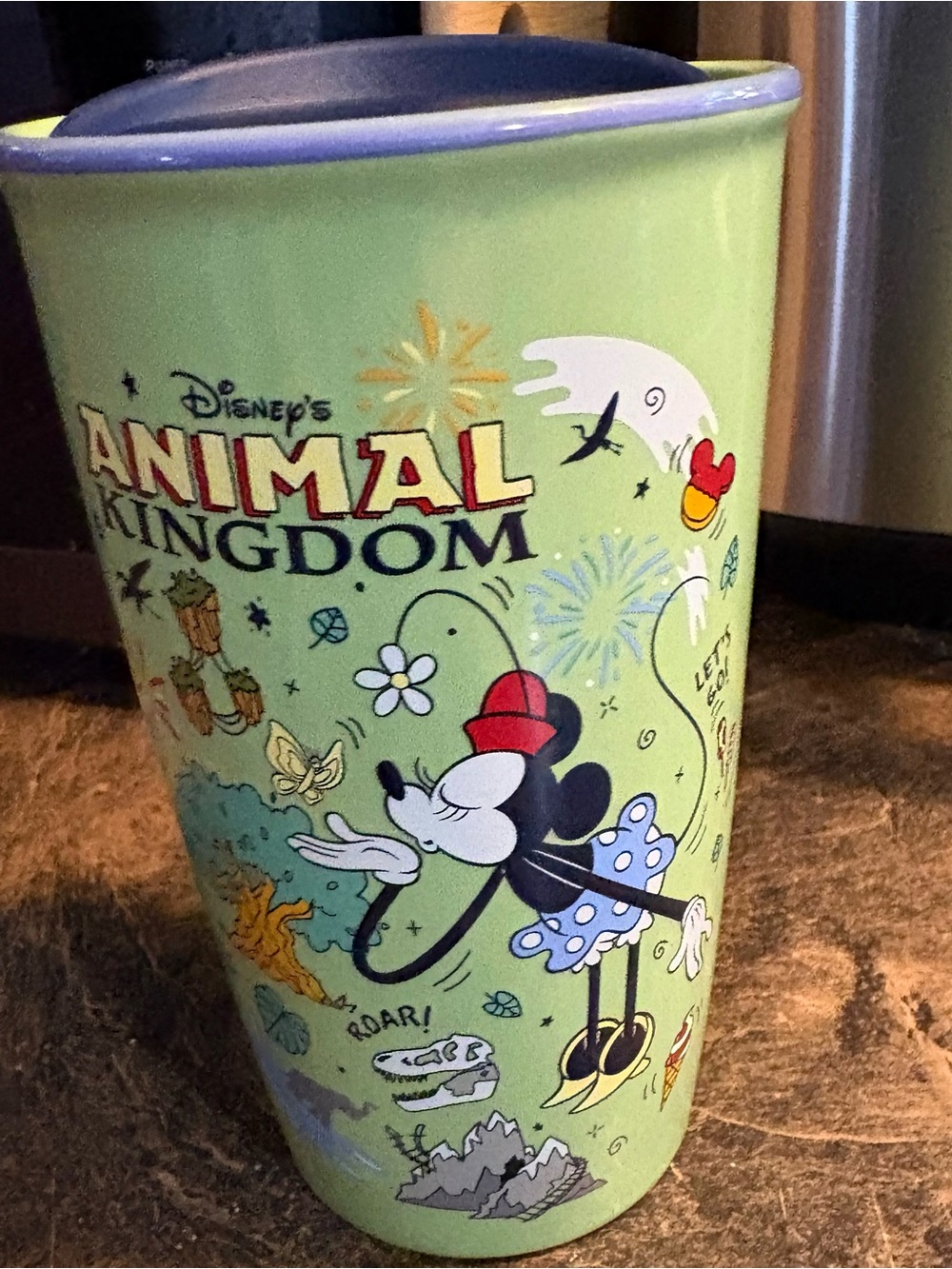 Starbucks Green and Blue Disney Animal Kingdom Ceramic Travel Mug